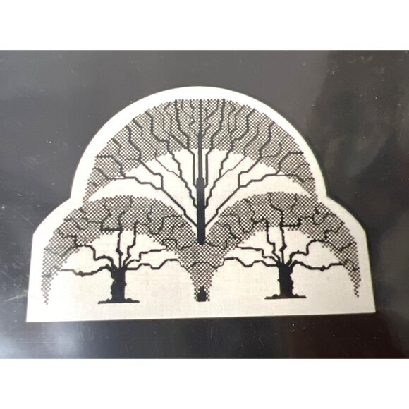 Simply Old-Fashioned Cross Stitch Pattern Trees Design Vintage Style - Picture 2 of 3